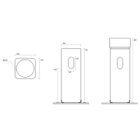 Kerasan HAKO keramický podstavec k stene pre umývadlo 554311, verde mat 557111
