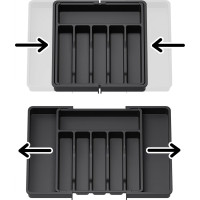 Príborník s nastaviteľnou šírkou GARFO - čierny