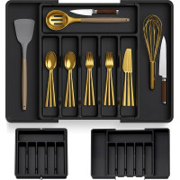 Príborník s nastaviteľnou šírkou GARFO - čierny