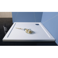 Polysan AURA sprchová vanička z liateho mramoru, štvorec 70x70cm, biela 41651