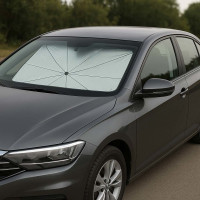 Slnečná clona na čelné sklo auta - dáždnik - 65x110 cm