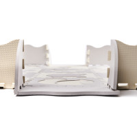 Penová puzzle podložka pre deti - 36 prvkov - šedá/ecru