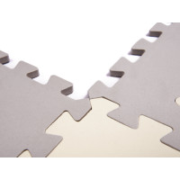 Penová puzzle podložka pre deti - 36 prvkov - šedá/ecru