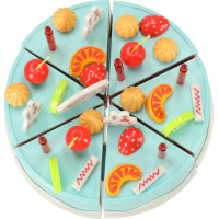 Narodeninovú tortu a sladkosti 75 prvkov - modrá