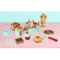 Narodeninovú tortu a sladkosti 75 prvkov - modrá