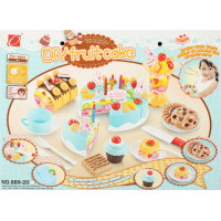 Narodeninovú tortu a sladkosti 75 prvkov - modrá