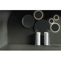 Kerasan OKE keramické umývadlo na dosku, Ø 30cm, čierna mat 554031