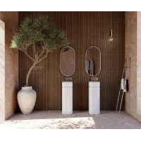 Kerasan HAKO keramický podstavec k stene pre umývadlo 554301, biela 557101