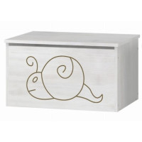 Detská truhla na hračky s výrezom MÉĎA, nórska borovica