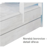 Detská truhla na hračky s výrezom MÉĎA, nórska borovica