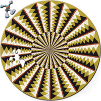 CURIOSI Obojstranné drevené puzzle Double: Kolotoč 88 dielikov