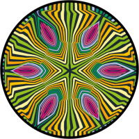 CURIOSI Obojstranné drevené puzzle Double: Hippie 88 dielikov