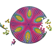 CURIOSI Obojstranné drevené puzzle Double: Hippie 88 dielikov