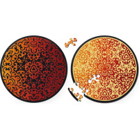 CURIOSI Obojstranné drevené puzzle Double: Oheň 88 dielikov