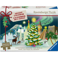 RAVENSBURGER Puzzle Adventný kalendár: Vianoce po celom svete 24x54 dielikov