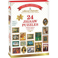 EUROGRAPHICS Puzzle Adventný kalendár: Fine Art Vianoce 24x50 dielikov