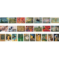 EUROGRAPHICS Puzzle Adventný kalendár: Fine Art Vianoce 24x50 dielikov