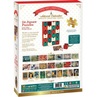 EUROGRAPHICS Puzzle Adventný kalendár: Fine Art Vianoce 24x50 dielikov