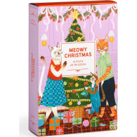 GALISON Puzzle Adventný kalendár Mačacie Vianoce 12x42 dielikov