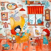 MAGNOLIA Puzzle Veselá izba 1023 dielikov