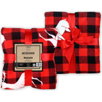 Vianočná sada COZY & NATALE - deka 150x200 cm + vankúš Happy Holidays