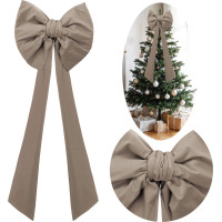 Ozdobná mašľa DECO Velvet Glam Bow XXL 48x45x150 cm - béžová