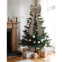 Ozdobná mašľa DECO Velvet Glam Bow XXL 48x45x150 cm - béžová