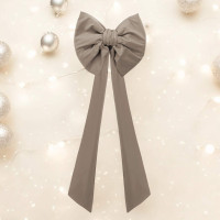 Ozdobná mašľa DECO Velvet Glam Bow XXL 48x45x150 cm - béžová