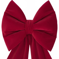 Ozdobná mašľa DECO Velvet Glam Bow XXL 48x45x150 cm - červená