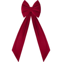 Ozdobná mašľa DECO Velvet Glam Bow XXL 48x45x150 cm - červená