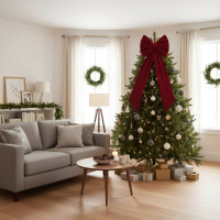 Ozdobná mašľa DECO Velvet Glam Bow XXL 48x45x150 cm - červená