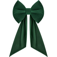 Ozdobná mašľa DECO Velvet Glam Bow 50x40+50 cm - zelená