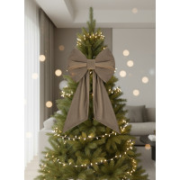 Ozdobná mašľa DECO Velvet Glam Bow 50x40+50 cm - béžová