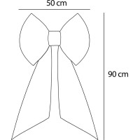 Ozdobná mašľa DECO Velvet Glam Bow 50x40+50 cm - béžová