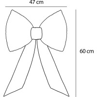 Ozdobná mašľa Deco Glam & Shine 30x47+60 cm - biela/zlatá