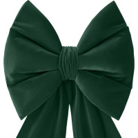 Ozdobná mašľa DECO Velvet Glam Bow XXL 48x45x150 cm - zelená