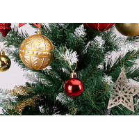 Sada vianočných ozdôb na stromček MARIEN - 70 kusov - červené/zlaté