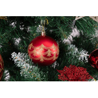 Sada vianočných ozdôb na stromček MARIEN - 70 kusov - červené/zlaté