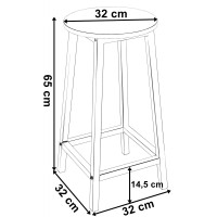 Barová stolička FLINT Modern oak - dub/biela