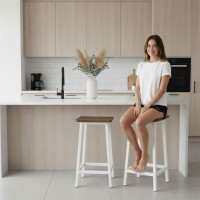 Barová stolička KENT Rustic - starený dub/biela