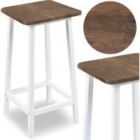 Barová stolička KENT Rustic - starený dub/biela