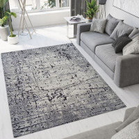 Kusový koberec MAGNE - línia - šedý