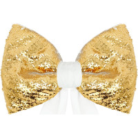 Ozdobná mašľa Deco Glam & Shine 30x47+60 cm - biela/zlatá