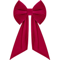 Ozdobná mašľa DECO Velvet Glam Bow 50x40+50 cm - červená