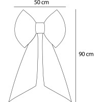 Ozdobná mašľa DECO Velvet Glam Bow 50x40+50 cm - červená