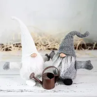 Vianočný škriatok 32 cm - šedý