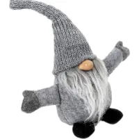 Vianočný škriatok 32 cm - šedý
