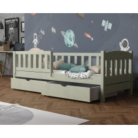 Detská posteľ z masívu borovice BEN so šuplíkmi - 200x90 cm