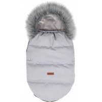 Detský fusak do kočíka BABYMAM Premium - svetlo šedý melange/sivý