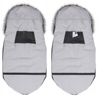 Detský fusak do kočíka BABYMAM Premium - svetlo šedý melange/sivý